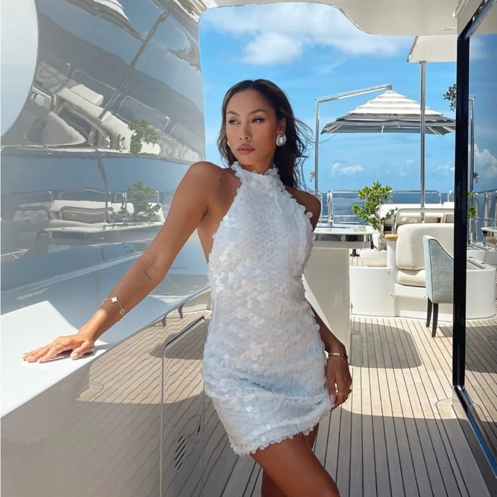 12th Tribe Vera White Payette Mini Dress